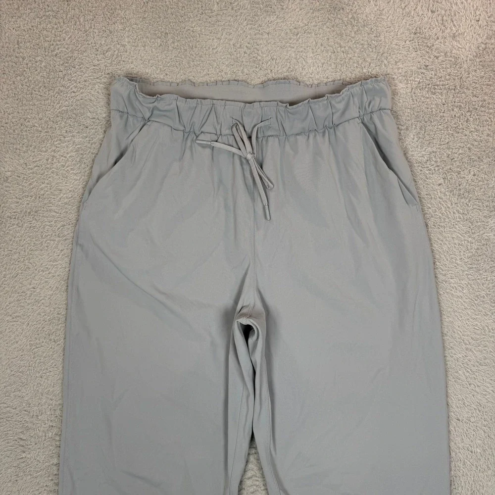 Lululemon Stretch High-Rise‎ Trouser Grey Drawstring Tapered Pants Womens 12